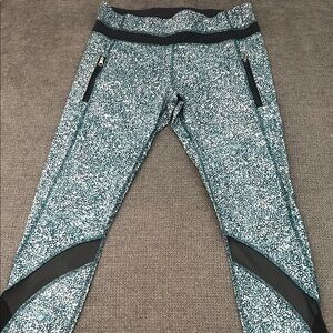 lululemon athletica Blue and Black Leggings